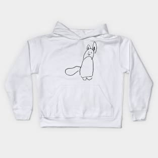 Squirrel drawing by a child Kids Hoodie